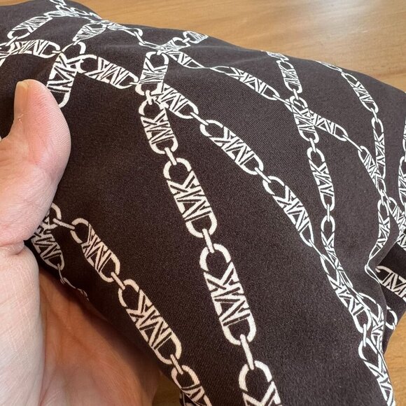 Michael Michael Kors Plus Size 3X Chain-Print Cold-Shoulder Top - Chocolate - Picture 12 of 12